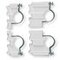 Kit de 4 support fixation collecteurs dans coffret plastique